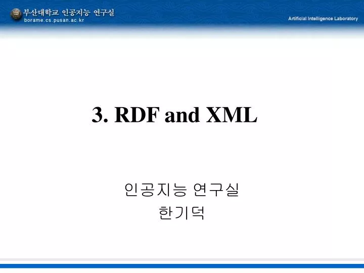 3 rdf and xml