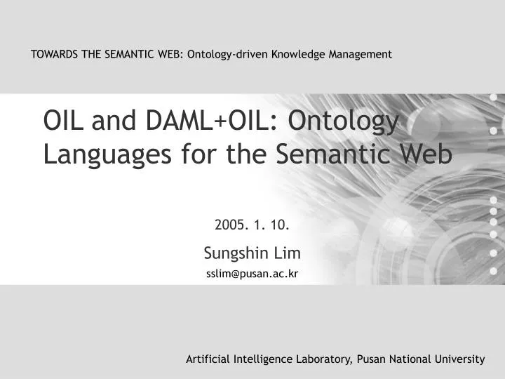 oil and daml oil ontology languages for the semantic web