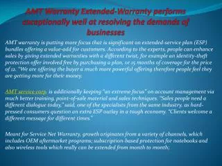 amt warranty extended warranty performs exceptionally well at resolving the demands of businesses