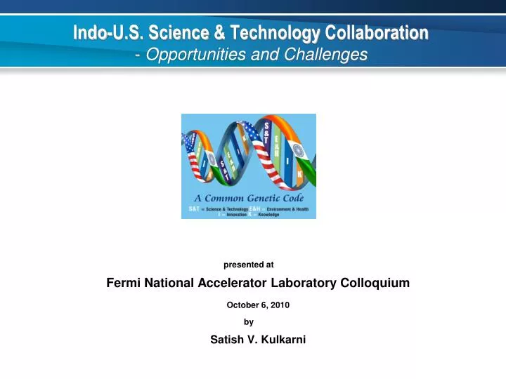 indo u s science technology collaboration opportunities and challenges