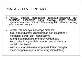 pengertian perilaku
