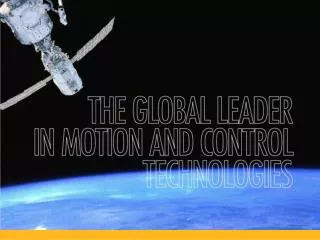 Parker is the global leader in motion and control technologies,