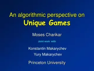 An algorithmic perspective on Unique Games