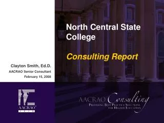 North Central State College Consulting Report