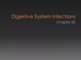 Digestive System Infections