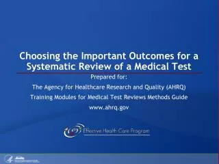 Choosing the Important Outcomes for a Systematic Review of a Medical Test