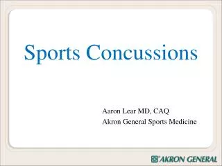 Sports Concussions