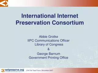 international internet preservation consortium