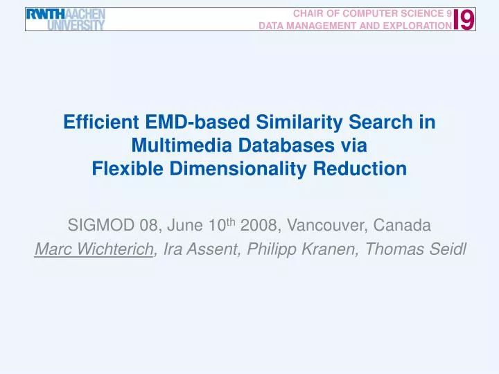 efficient emd based similarity search in multimedia databases via flexible dimensionality reduction