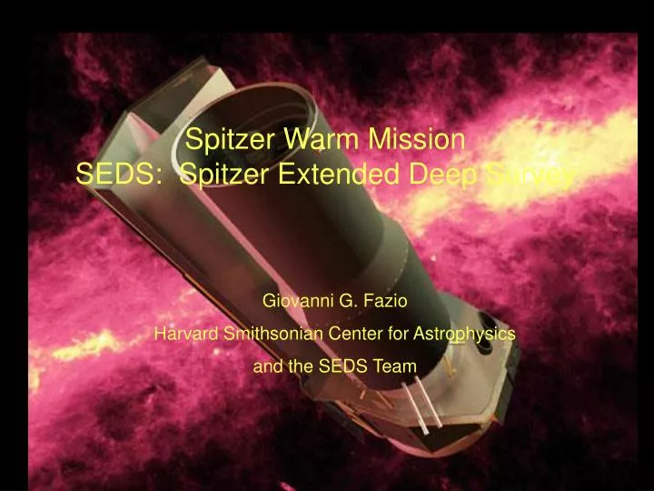 spitzer warm mission seds spitzer extended deep survey