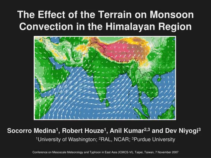 the effect of the terrain on monsoon convection in the himalayan region