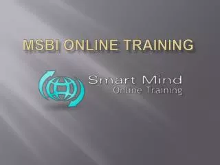 MSBI online training in usa