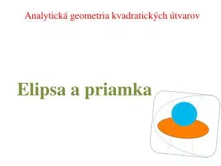 elipsa a priamka