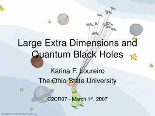 Large Extra Dimensions and Quantum Black Holes