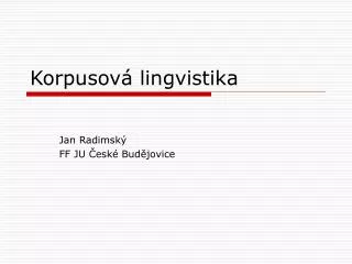 korpusov lingvistika