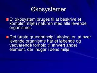 kosystemer