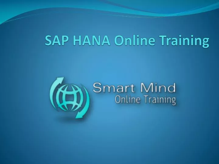 sap hana online training
