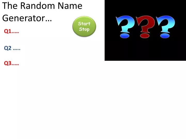 the random name generator