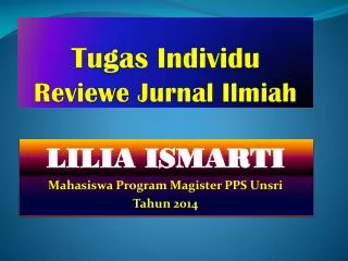 tugas individu reviewe jurnal ilmiah