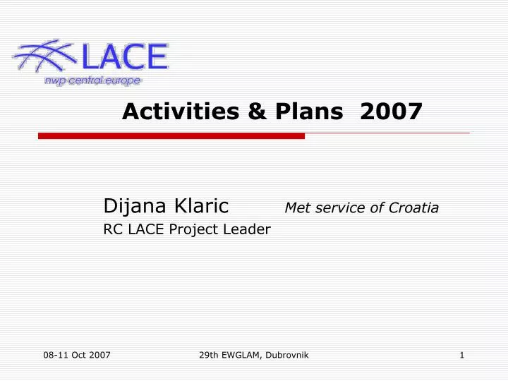activities plans 2007