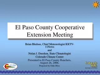 El Paso County Cooperative Extension Meeting