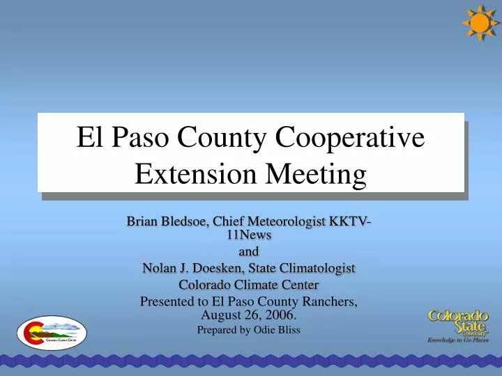 el paso county cooperative extension meeting