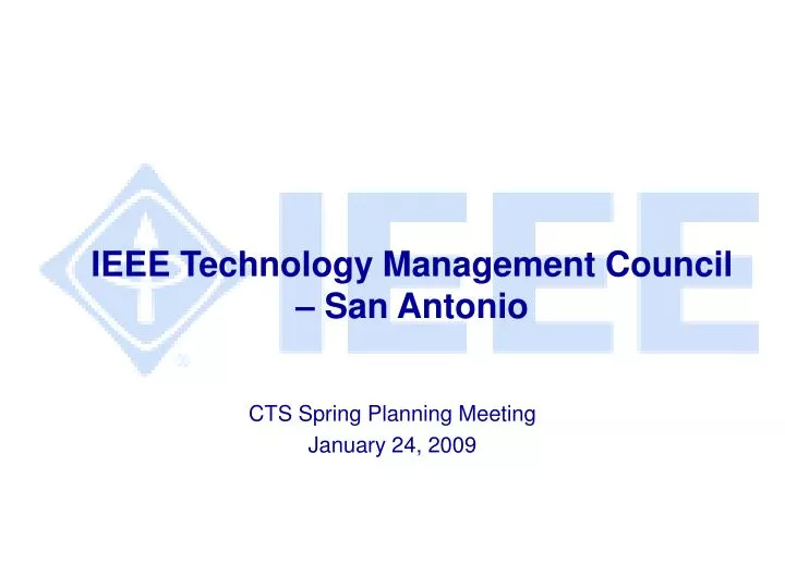 cts spring planning meeting january 24 2009