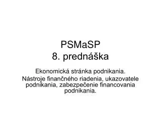 psmasp 8 predn ka