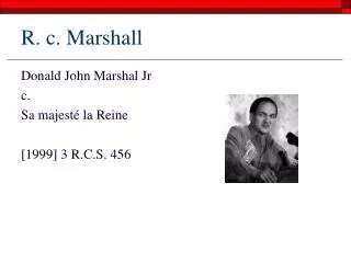 r c marshall
