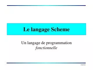 le langage scheme