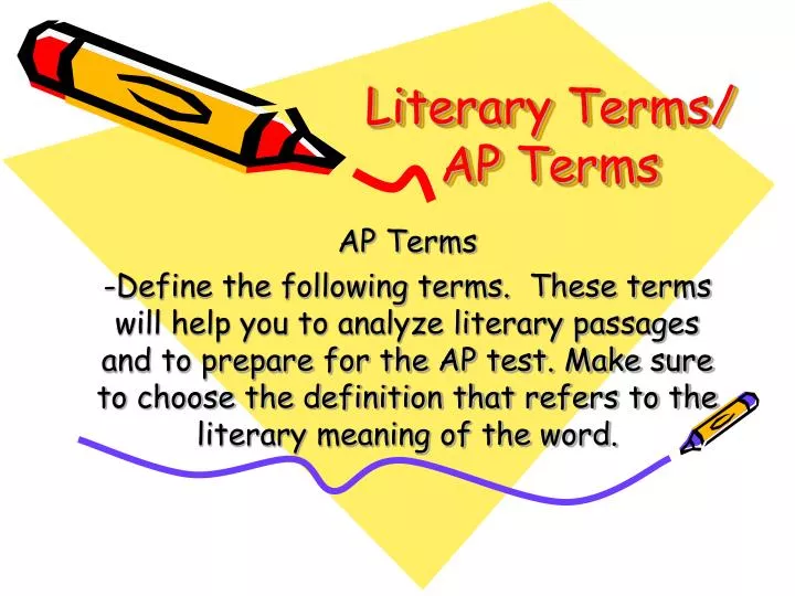 literary terms ap terms
