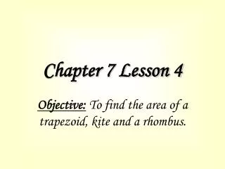 Chapter 7 Lesson 4