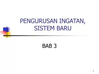 pengurusan ingatan sistem baru
