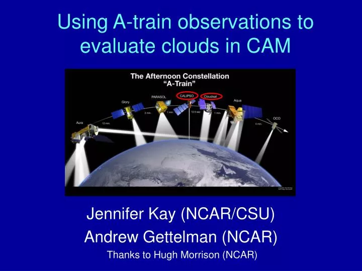 using a train observations to evaluate clouds in cam