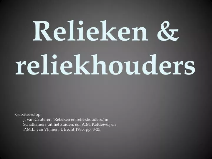 relieken reliekhouders