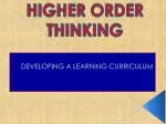 Ppt Assessing Higher Order Thinking Skills Powerpoint Presentation