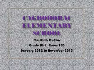 Cagboborac Elementary School