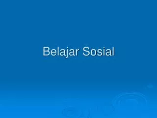 belajar sosial