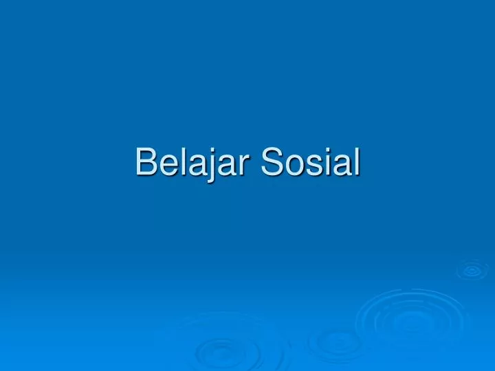 belajar sosial