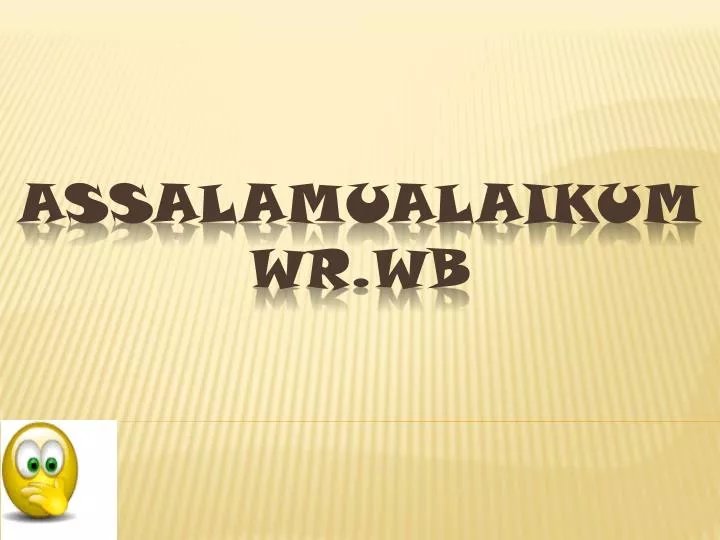 assalamualaikum wr wb