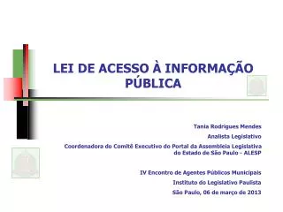 lei de acesso informa o p blica