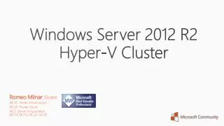 Windows Server 2012 R2 Hyper-V Cluster