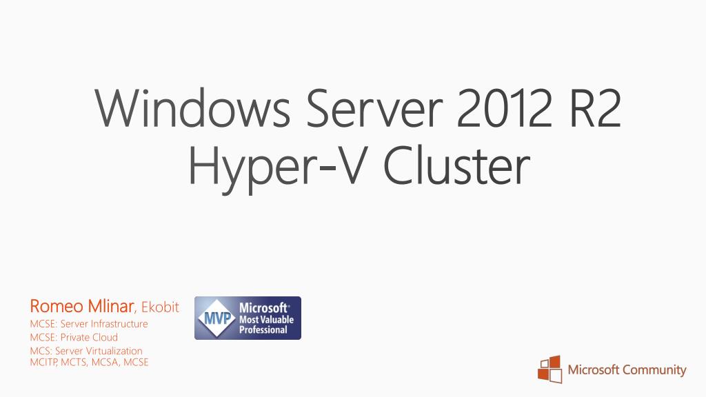 PPT - Windows Server 2012 R2 Hyper-V Cluster PowerPoint Presentation ...