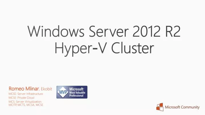 windows server 2012 r2 hyper v cluster