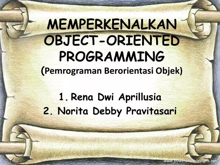 m emperkenalkan o bject o riented programming pemrograman b erorientasi o bjek