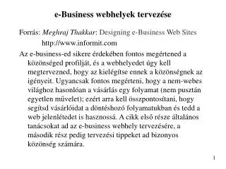 e business webhelyek tervez se