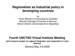 Fourth UNCTAD Virtual Institute Meeting