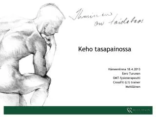 keho tasapainossa