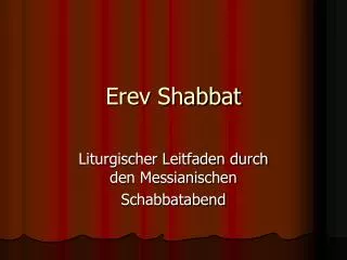 erev shabbat
