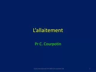 l allaitement